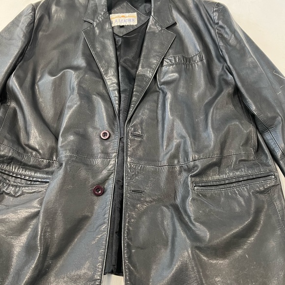 California LA Leather Men’s Leather Blazer Jacket - Picture 13 of 14